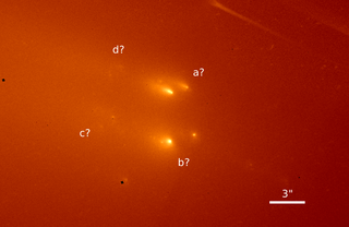 An image taken on April 20, 2020, shows the fragments of Comet ATLAS.