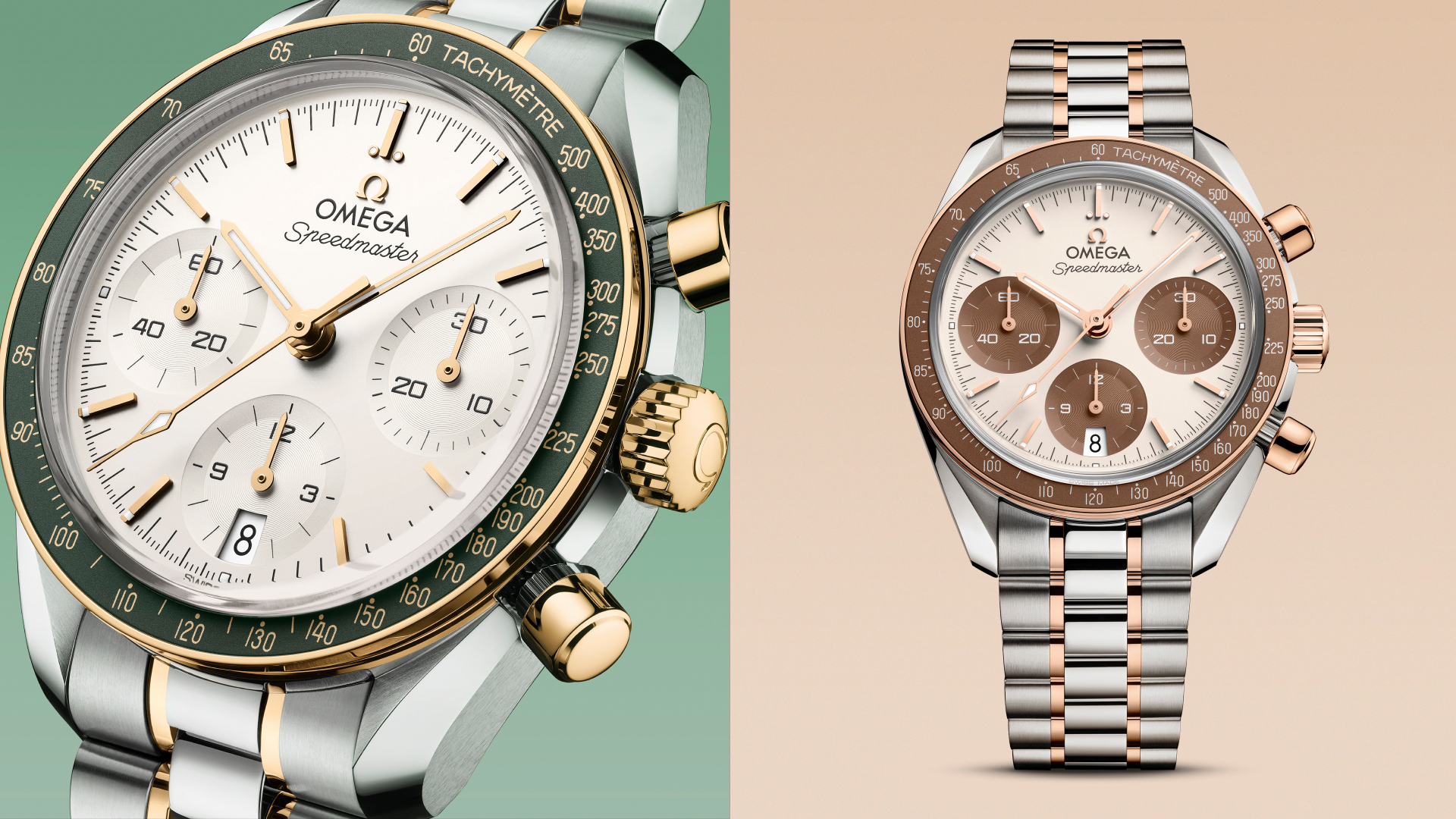 two images of the Omega Speedmaster 38 mm