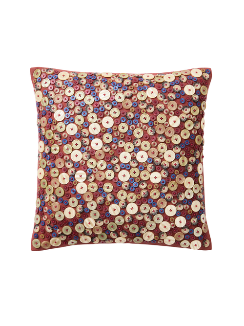 Embellished Button Pillow Cover