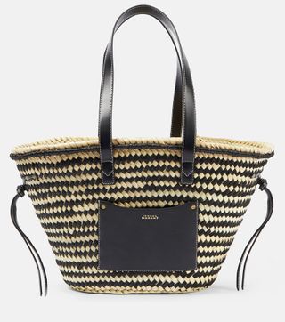 Cadix Medium Raffia Basket Bag