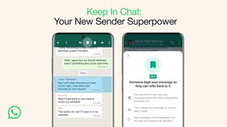 WhatsApp option to save a disappearing message