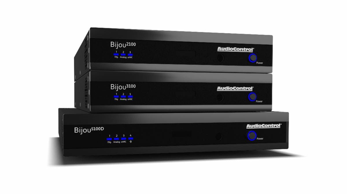 The AudioControl Bijou Series of integrated eARC amplifiers.