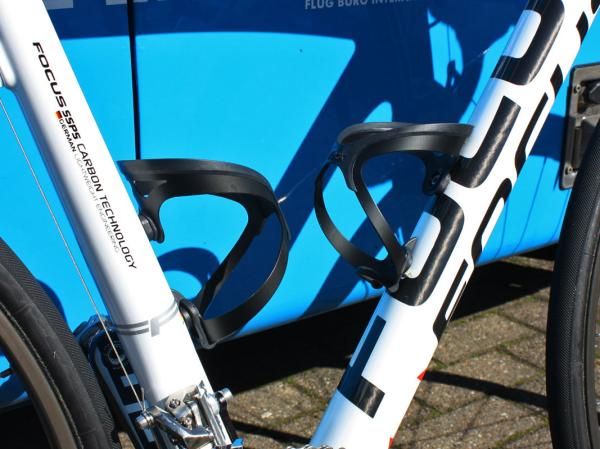 A pair of Tacx Tao cages were at the ready to hold on to Knaven's bottles but Sunday's dry weather meant they went unused.