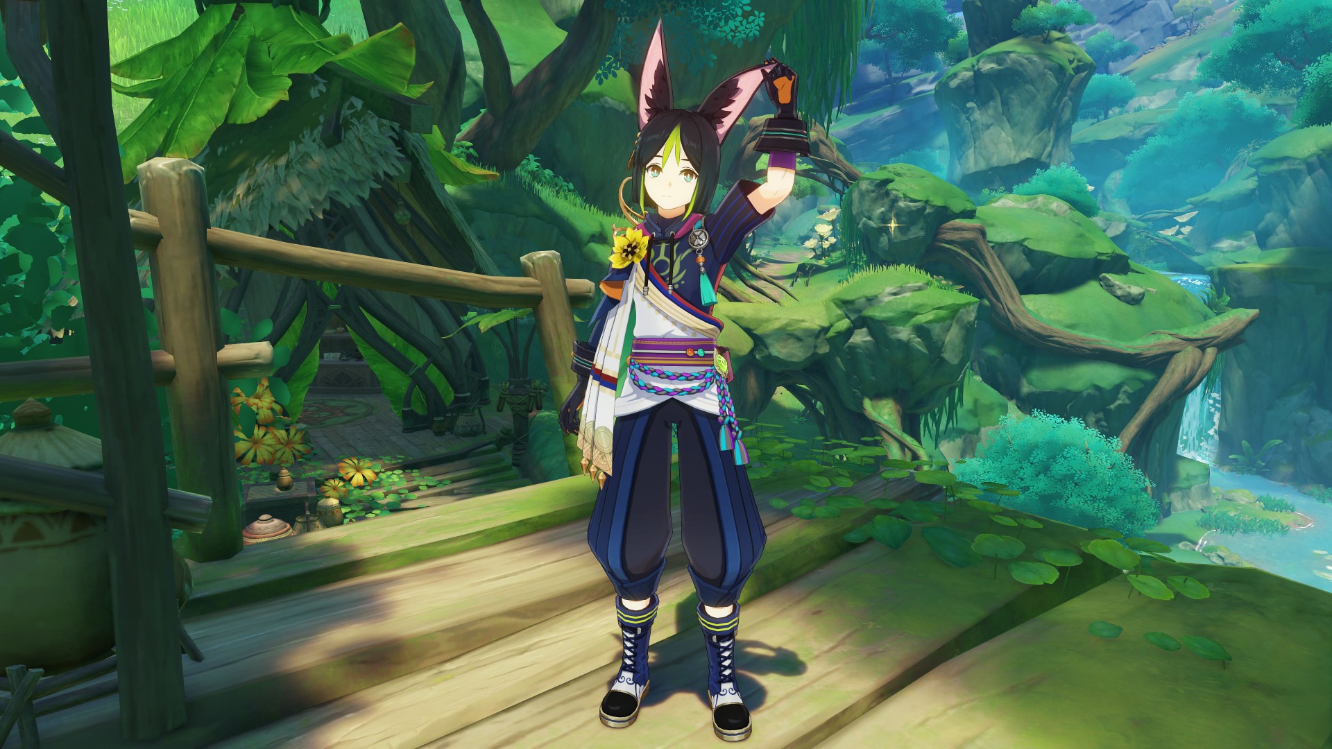 Genshin Impact 3.0 character Tighnari in Avidya forest
