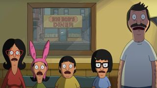 The Belcher family gasping in The Bob's Burgers Movie
