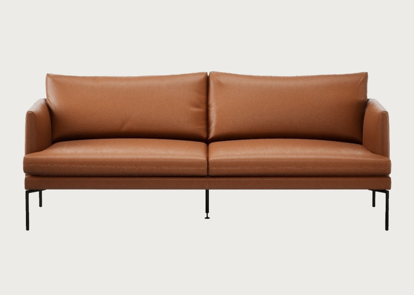 Matera 3 Seater Sofa - Daino Leather Treacle / Black