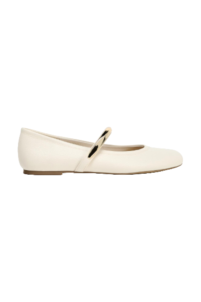 ZARA, Metal Strap Ballet Flats