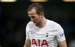 Tottenham Hotspur’s Harry Kane appears dejected during the Premier League match at Turf Moor, Burnley. Picture date: Wednesday February 23, 2022