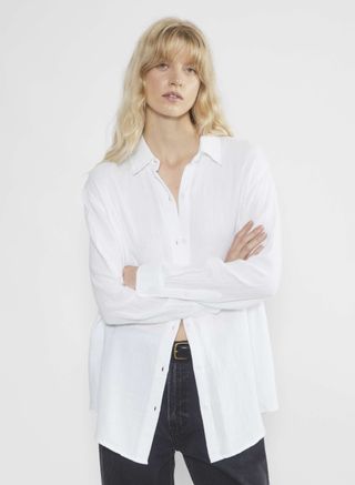 Aritzia, Little Moon Airplush Cotton Sail Shirt