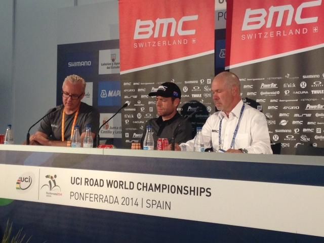 Cadel Evans and BMC GM Jim Ochowicz confirmed the Australian's retirement in 2015