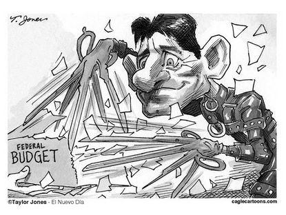Political cartoon Paul Ryan budget