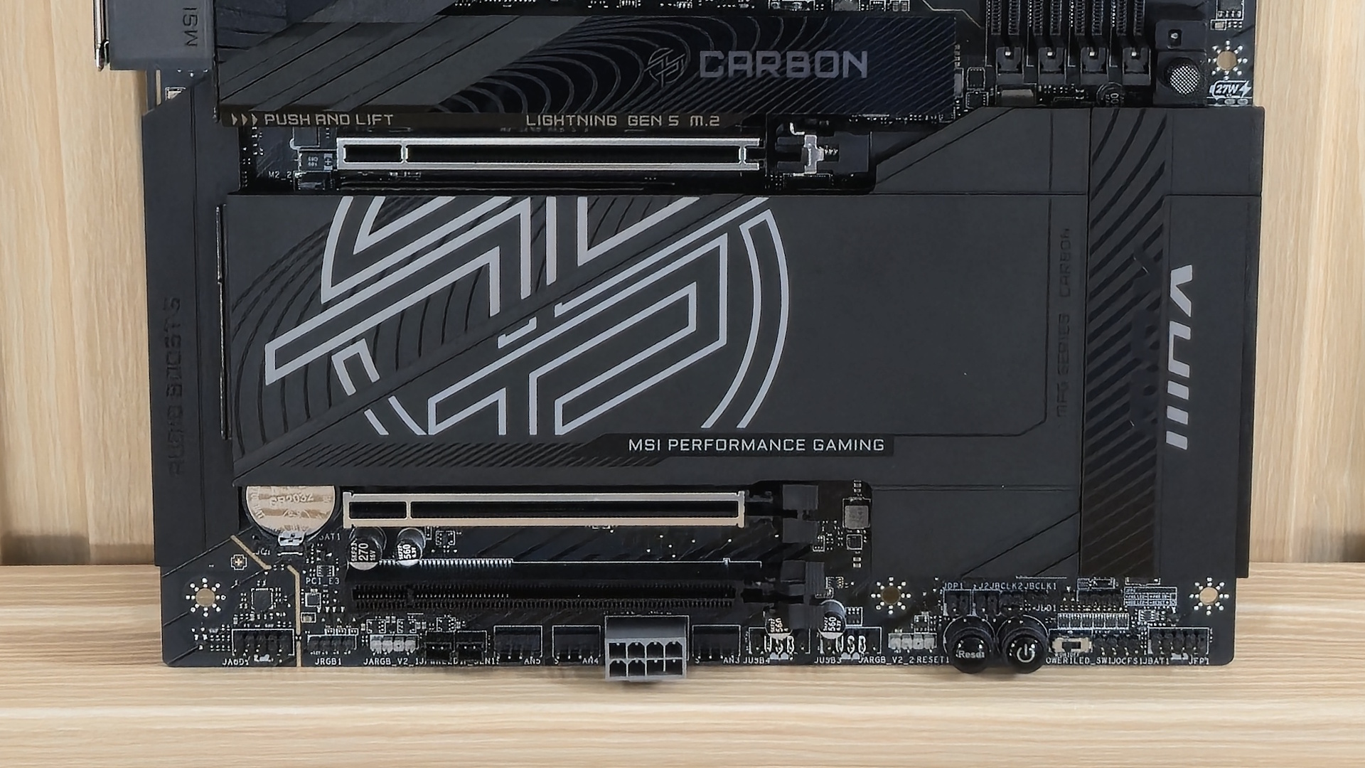 MSI X870E Carbon Max Wifi - Bottom half