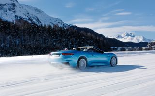 Maserati Grancabrio on Ice at the Ice St Moritz