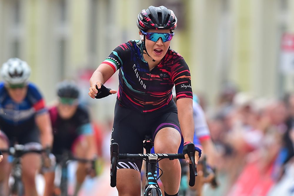 Elena Cecchini (Canyon-Sram) won the second stage at the Lotto Thuringen Ladies Tour