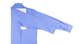 Folding sleeves on shirt