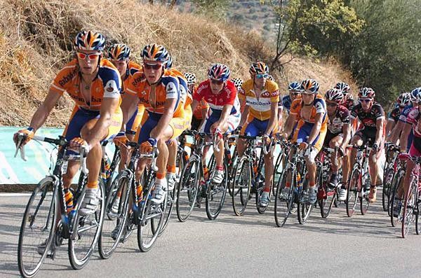 Team Rabobank looking to protect the overall lead.