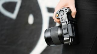 While the Fujifilm GFX 100 is a 100MP monster, it's a big ol' tank – the Hasselblad X1D II 50C remains compact