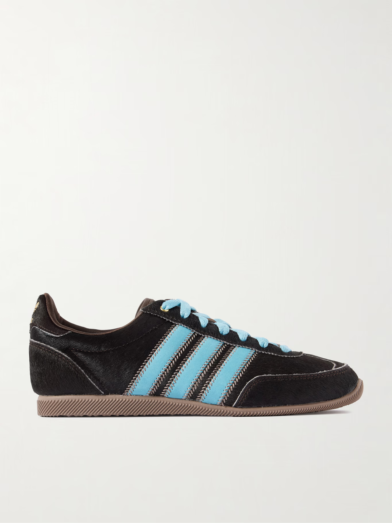 Adidas, Japan W leather-trimmed calf hair sneakers