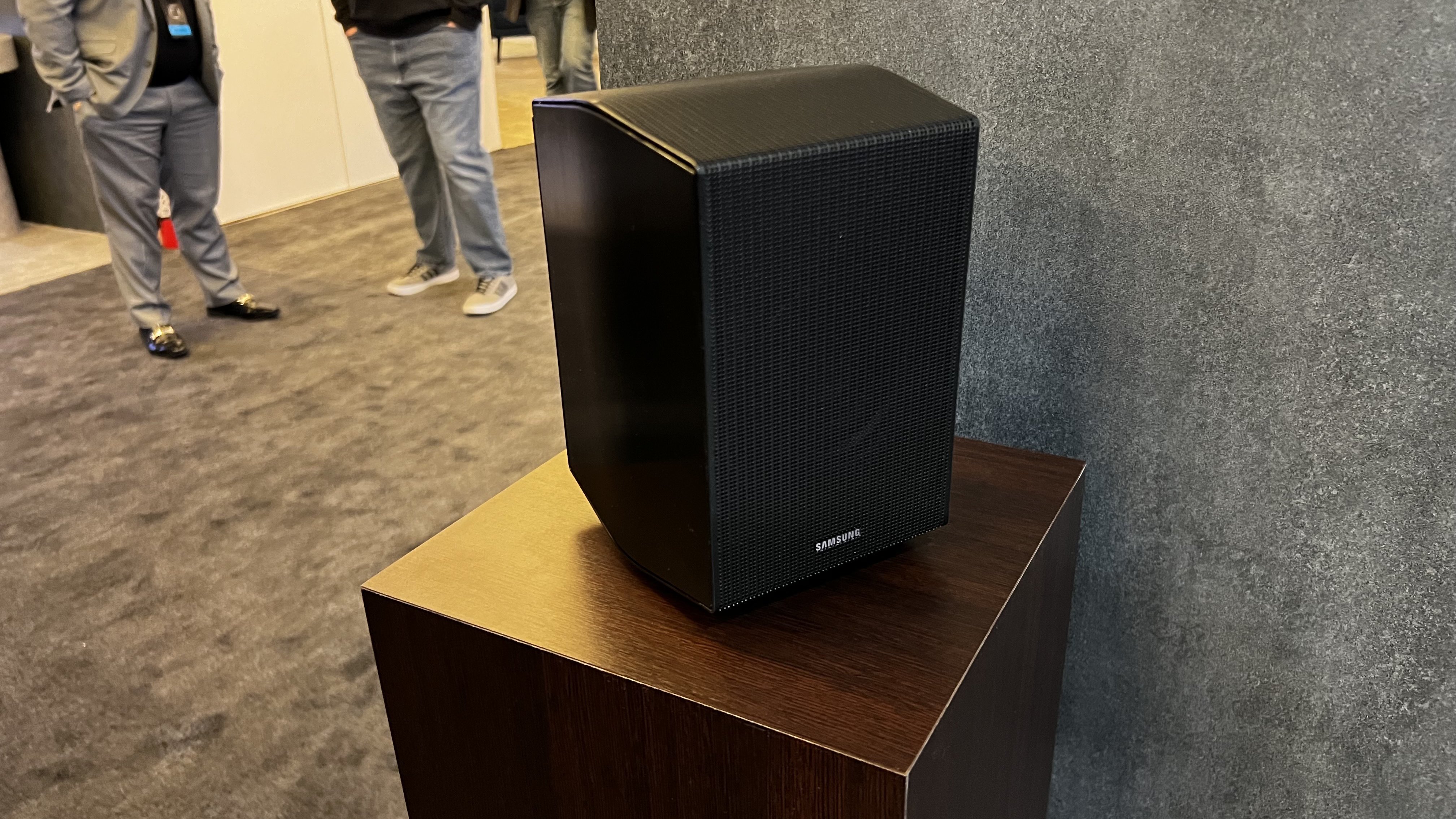 Samsung HW-Q990D rear speakers at CES 2024