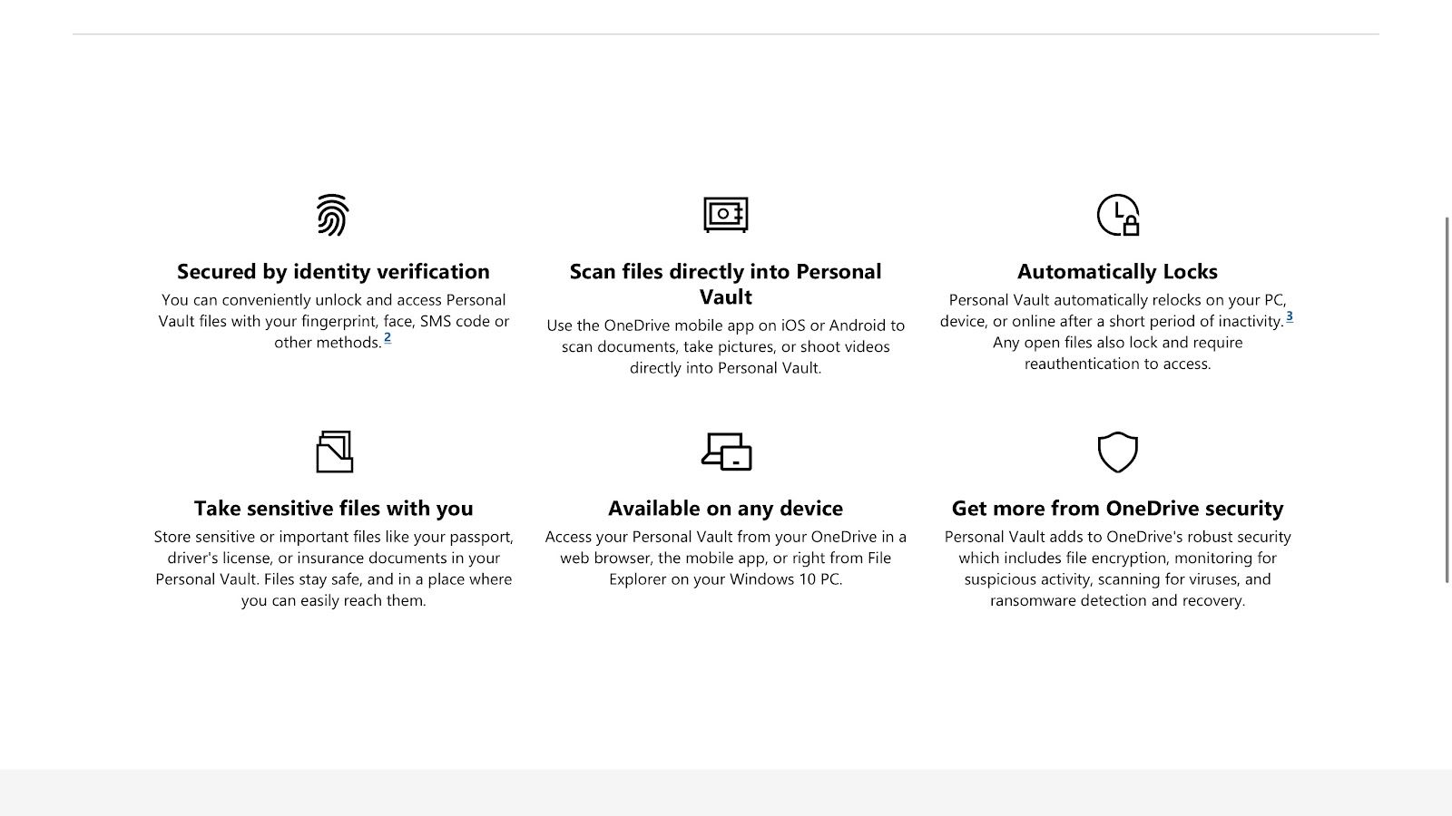 OneDrive's encryption features described