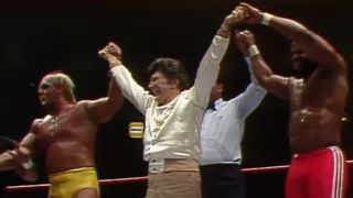 Mr. T with Hulk Hogan and Liberace at WrestleMania