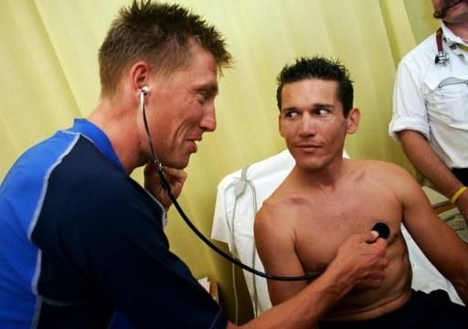 McEwen with ex-Lotto teammate Axel Merckx