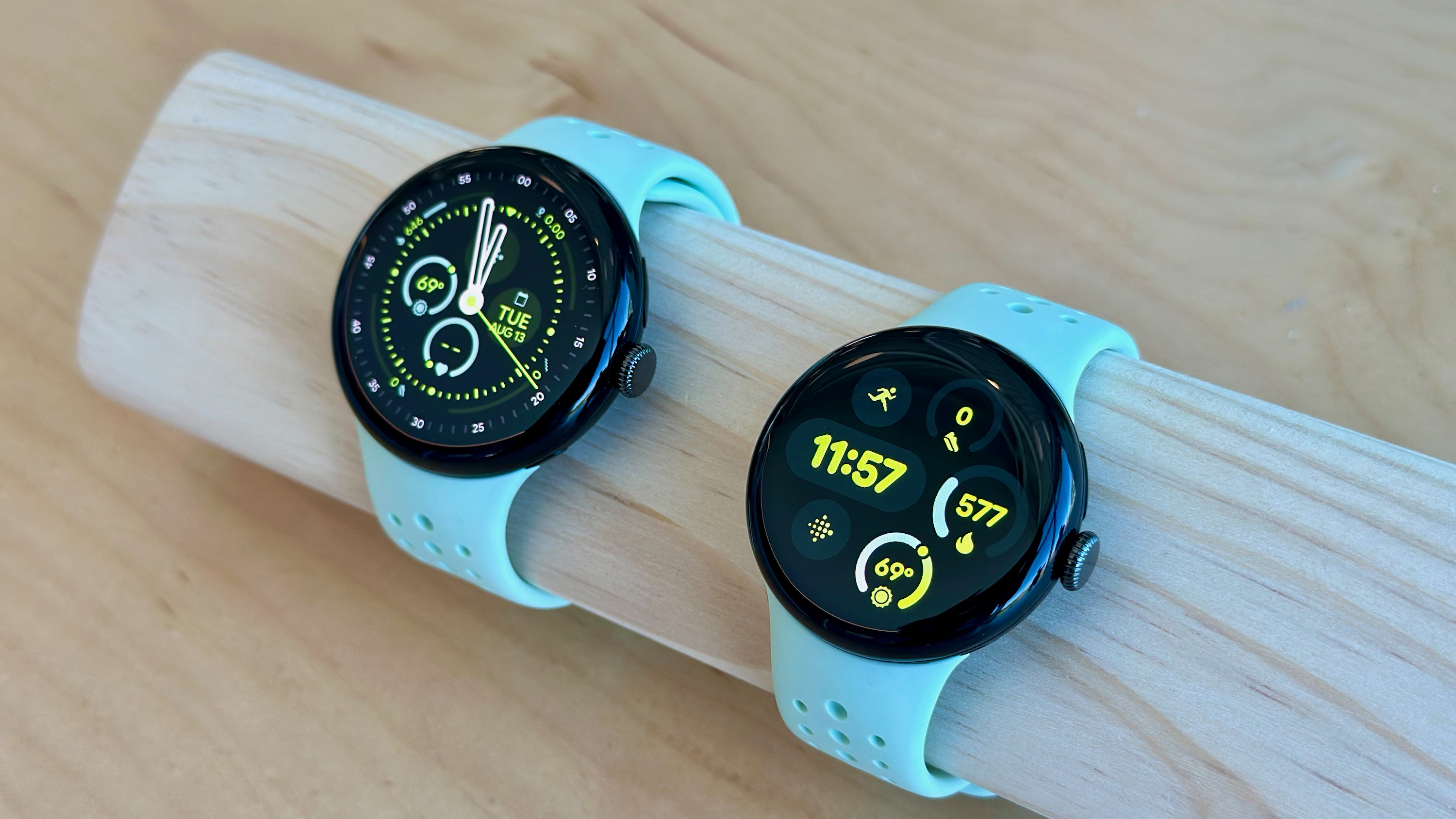 Two Google Pixel Watch 3s will be on display at the Made by Google 2024 event.