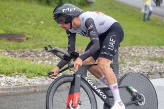 Brandon McNulty (UAE Team Emirates) dominated the elite men's time trial at 2023 USA Cycling Pro Road Championships