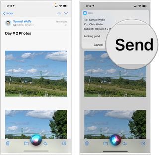 To ask Siri to respond to an email, say Hey Siri, then ask to respond to email. Tell Siri what you want to say, then tap Send to sent the email to the recipient