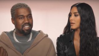 Kim Kardashian and Kanye West in Keeping Up with the Kardashians