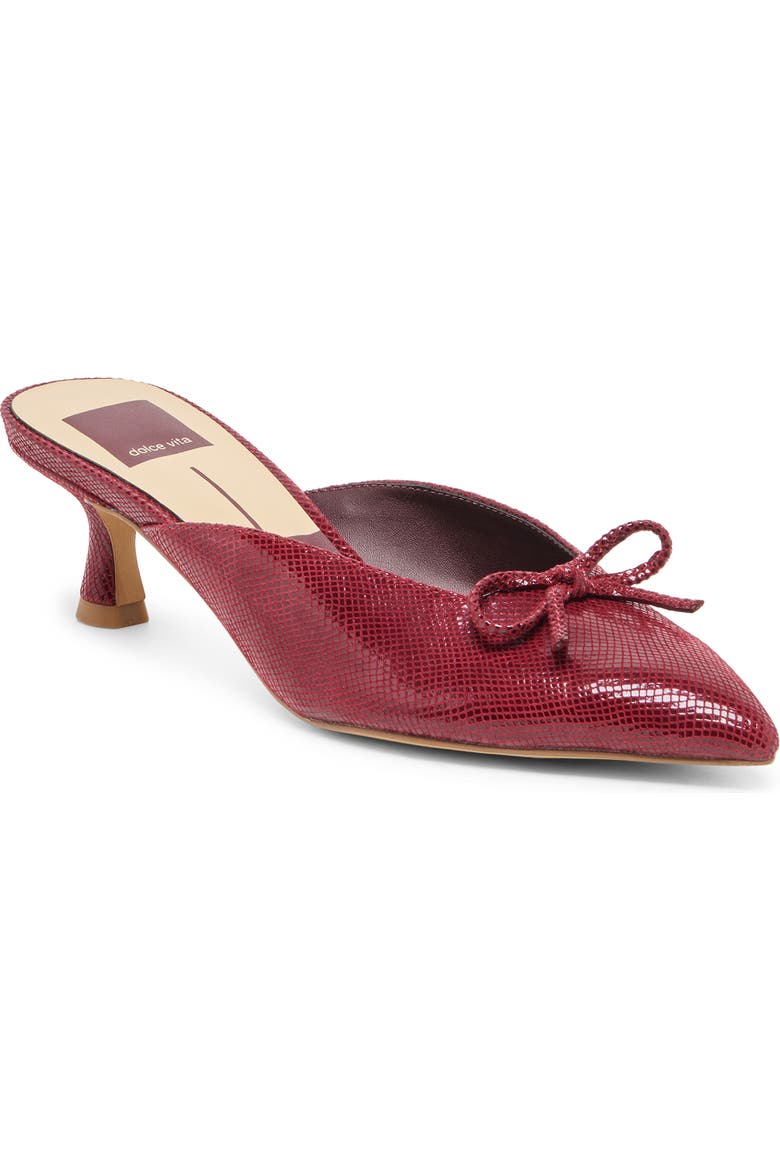 Cleo Pointed Toe Kitten Heel Mule