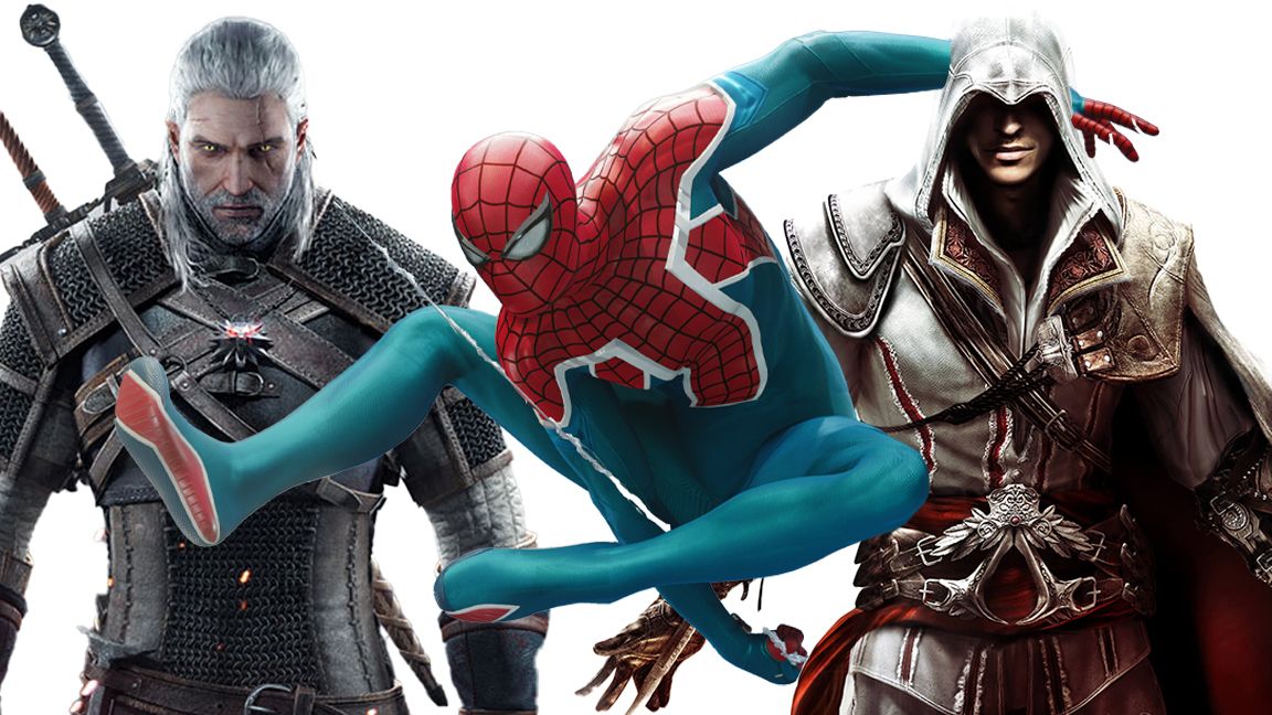 History of open world game design on PlayStation; characters from video games, including Spider-Man