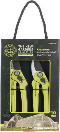 Spear &amp; Jackson for Kew Gardens Razorsharp Cutting, Set 3K Bypass and Anvil Secateurs Set, Green | £33.99