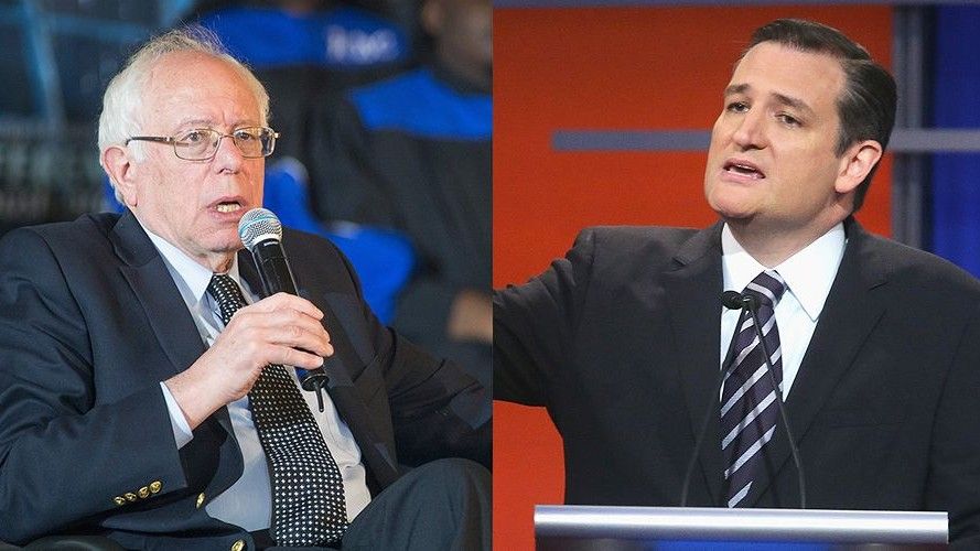 Bernie Sanders and Ted Cruz