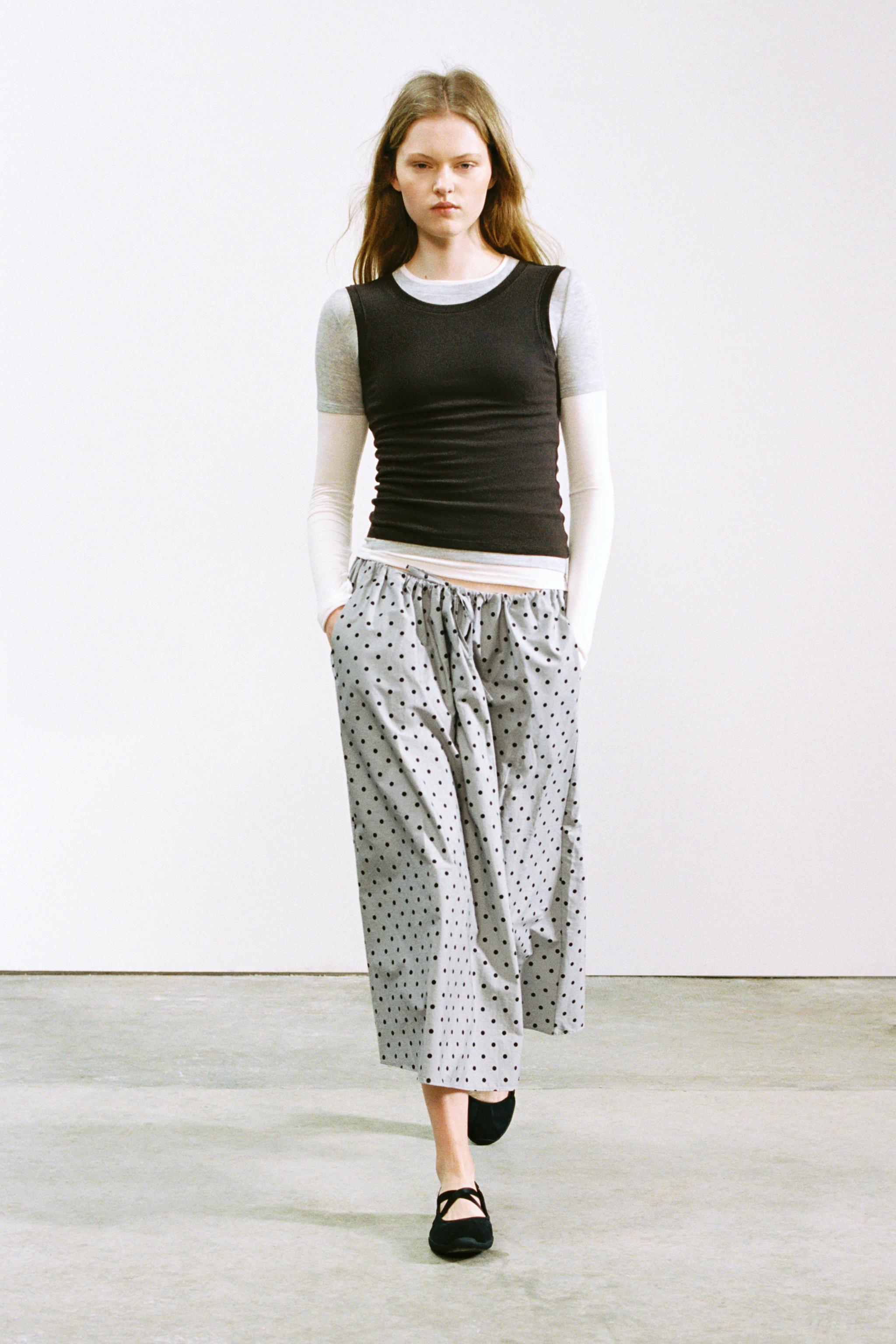 Polka Dot Midi Skirt