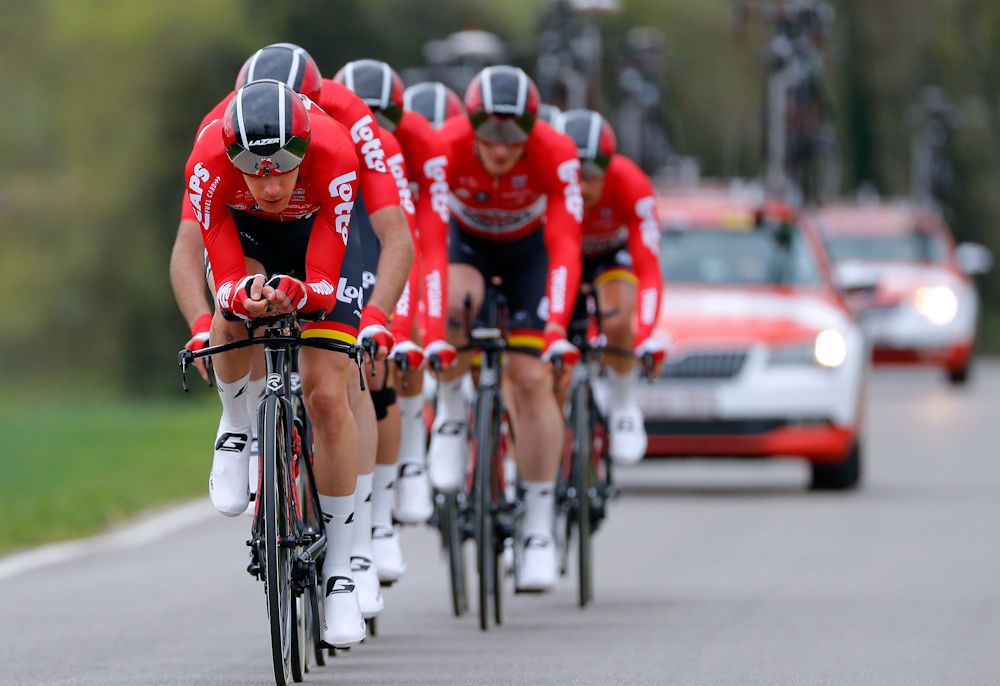 Team CCC Sprandi Polkowice en route to 13th during stage 2 at the Volta a Catalunya