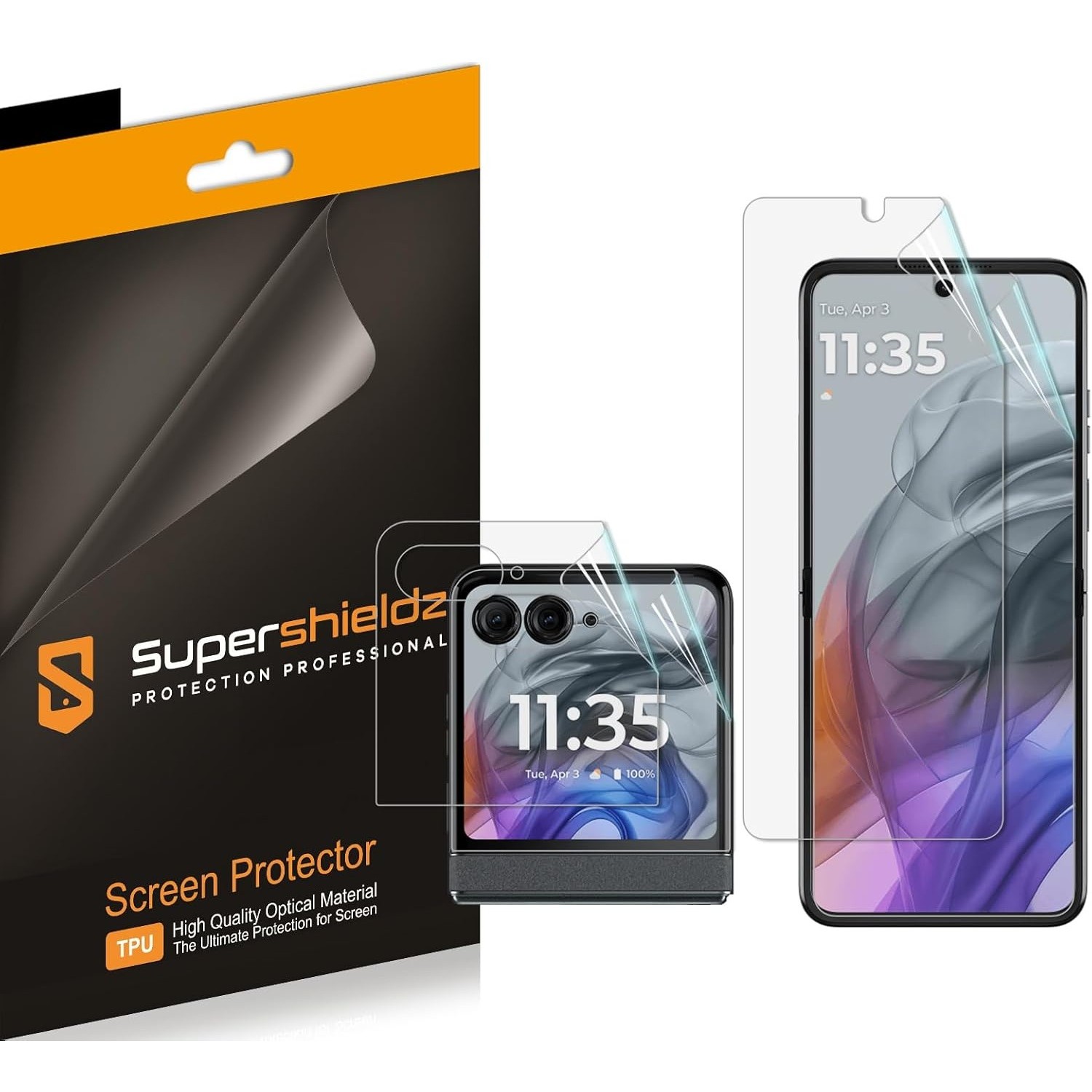 Supershieldz 2 Pack Motorola Razr 2024/2025 Screen Protector TPU