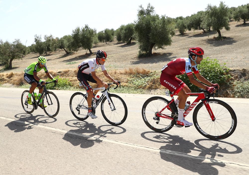 The day's breakaway during stage 8 at the Vuelta