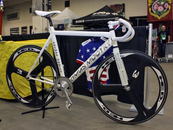 Primus Mootry rider Clark Sheehan used this track bike to score a US National title in the Masters points race.