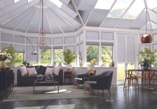white blinds in conservatory Thomas Sanderson