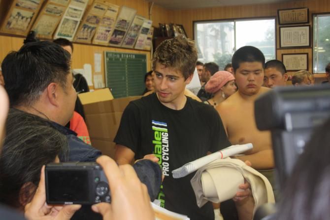 Peter Sagan charms his hosts in Saitama.