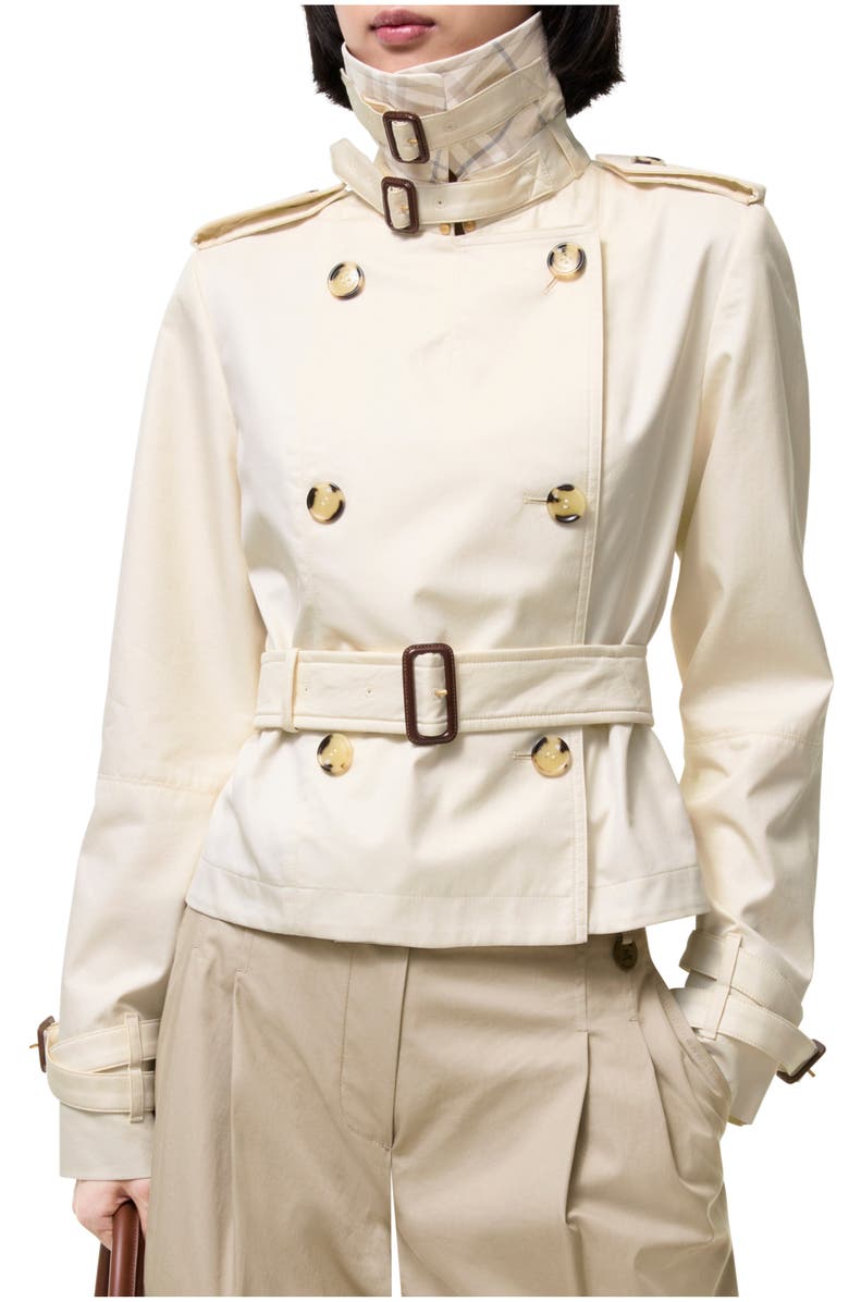 Cropped Tropical Gabardine Swarby Trench Jacket