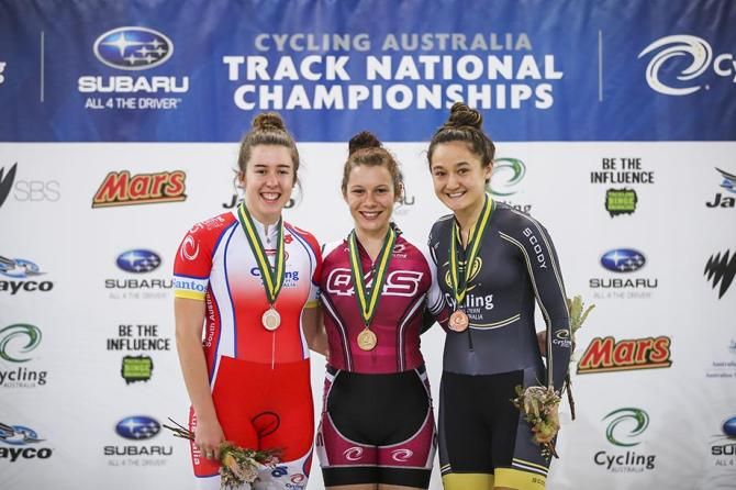 The U19 Womens Sprint Podium.