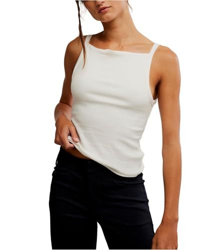 Free People Womens Mia Tank Ivory X-Small at Amazon Women’s Clothing Store