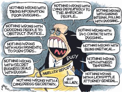 Political Cartoon U.S. Rudy Giuliani Mueller report
