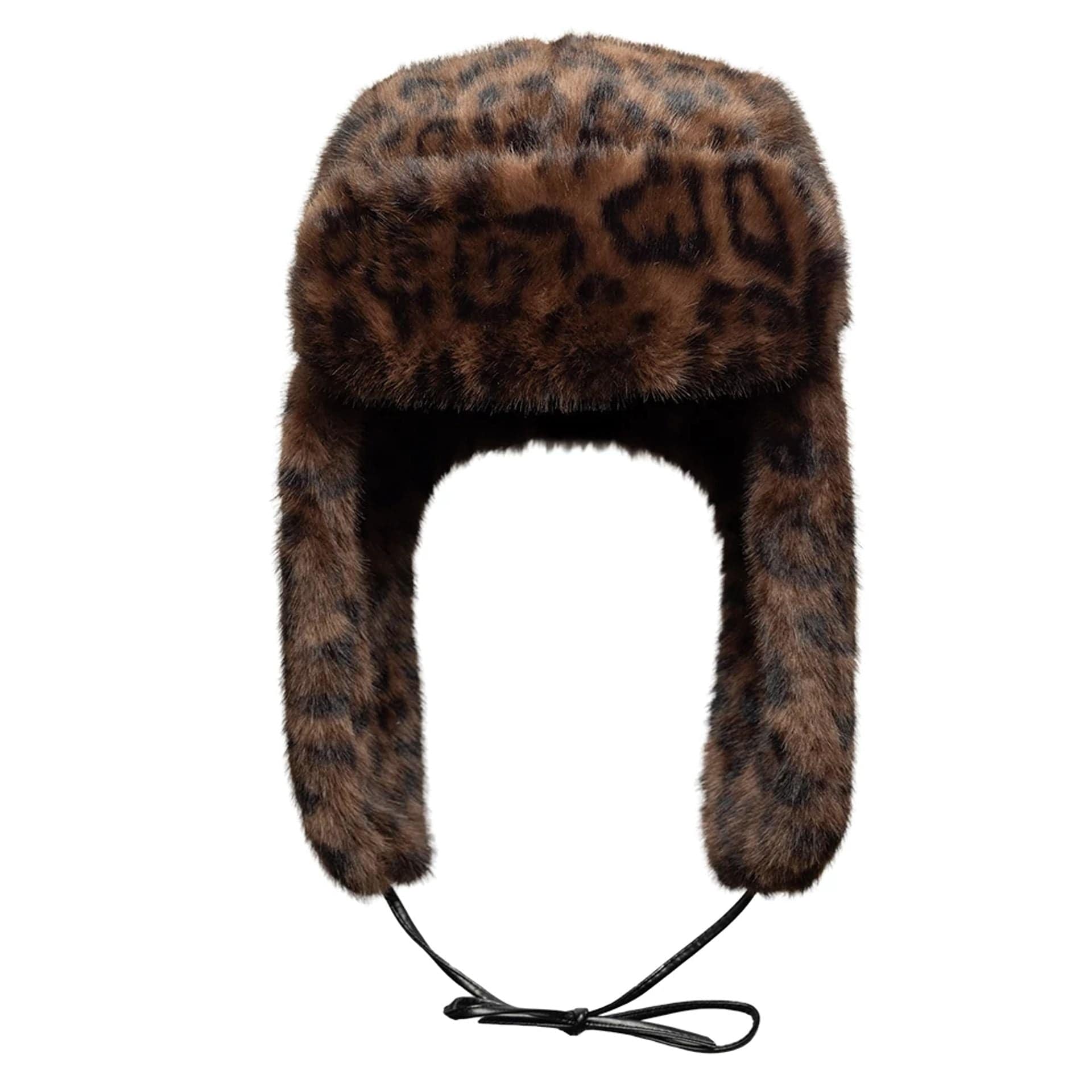 New Era Leopard Brown Trapper Hat