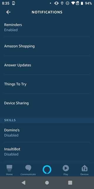 Alexa app delivery notifications 4
