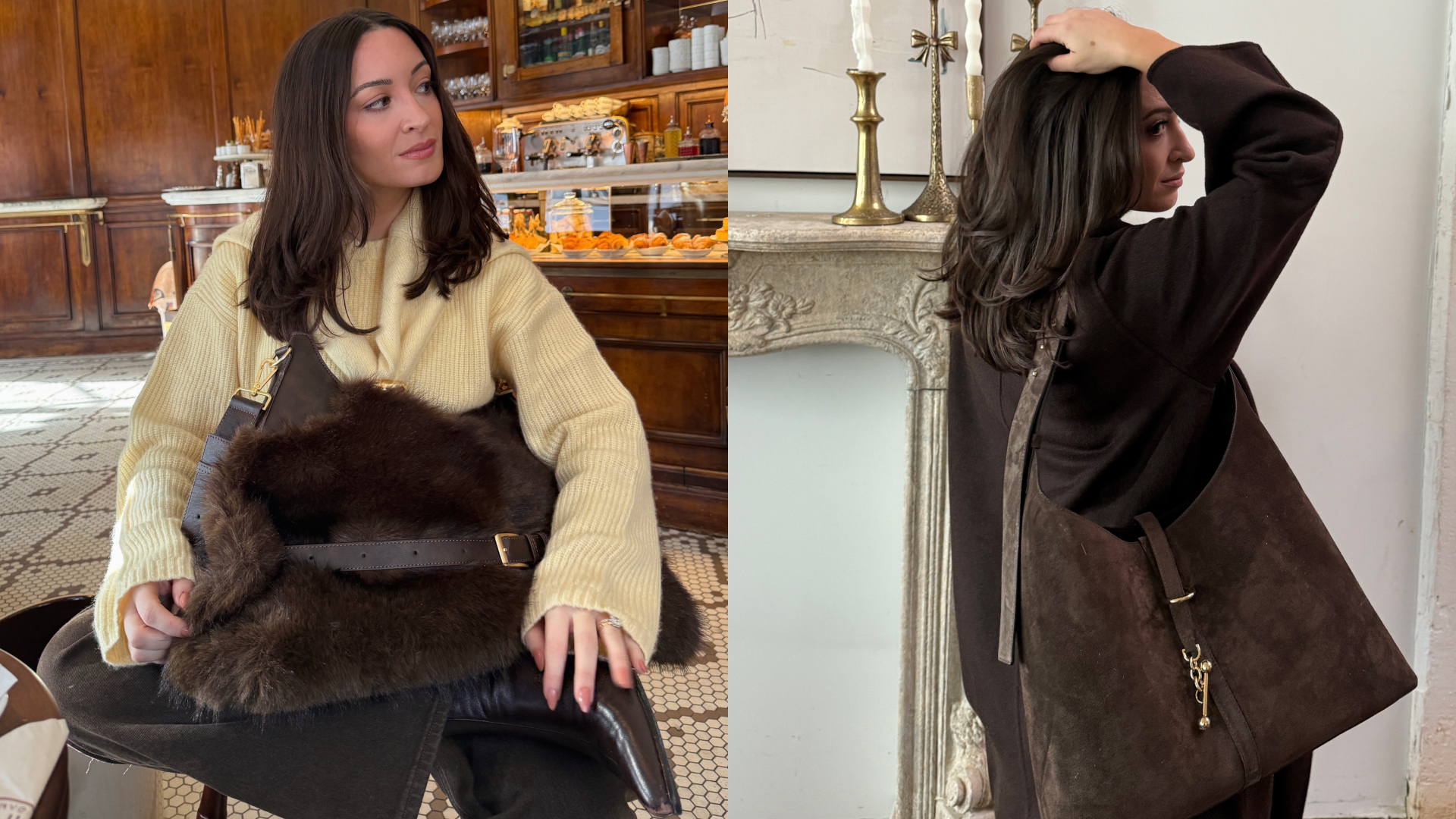 Bella Gerard wearing the butter yellow and brown trends