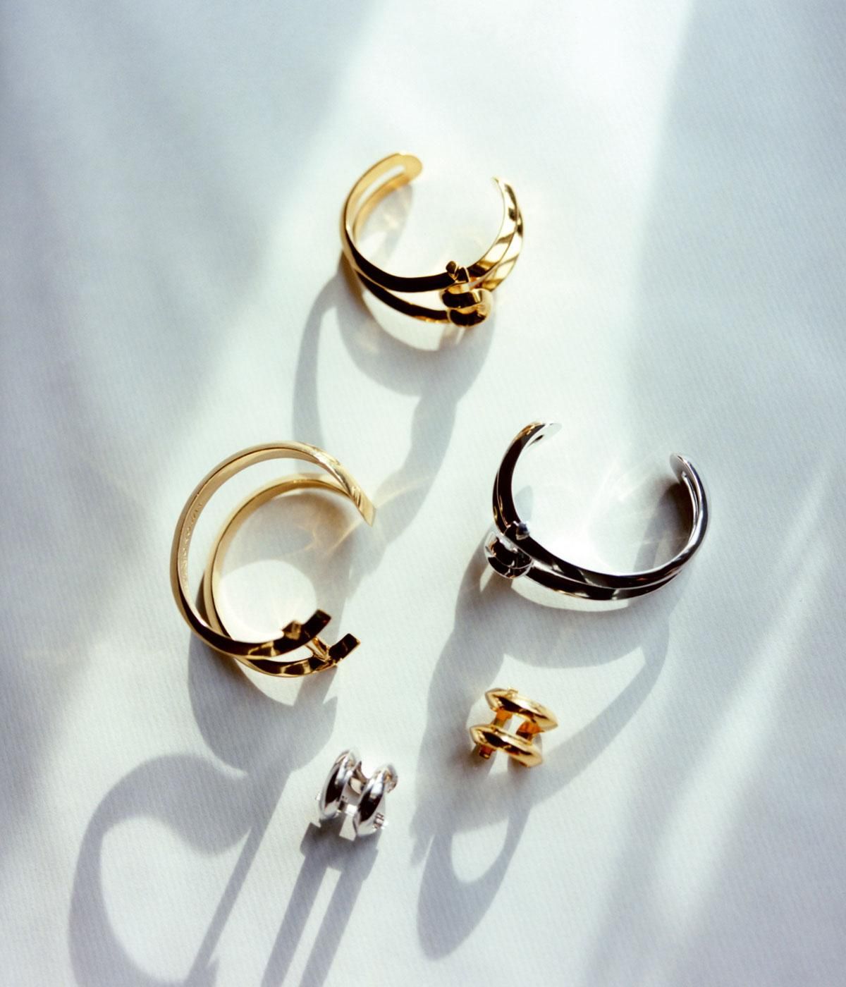 gold-plated/silver-plated brass cuffs