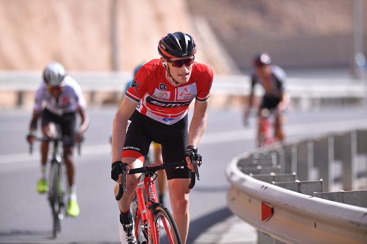 Ben Hermans out of the saddle on Green Mountain